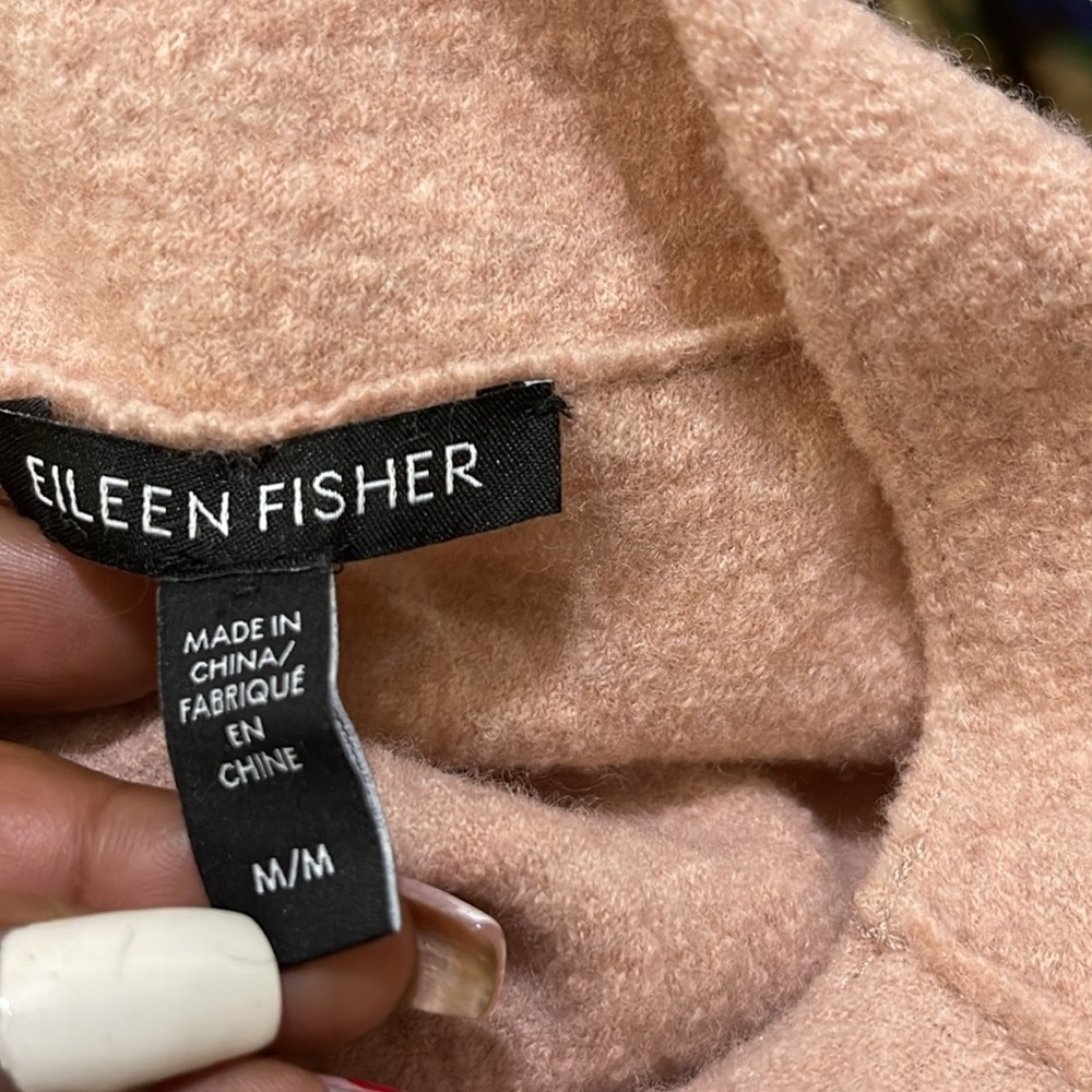 EILEEN FISHER 100% Wool Crewneck Sweater M - Picture 6 of 7